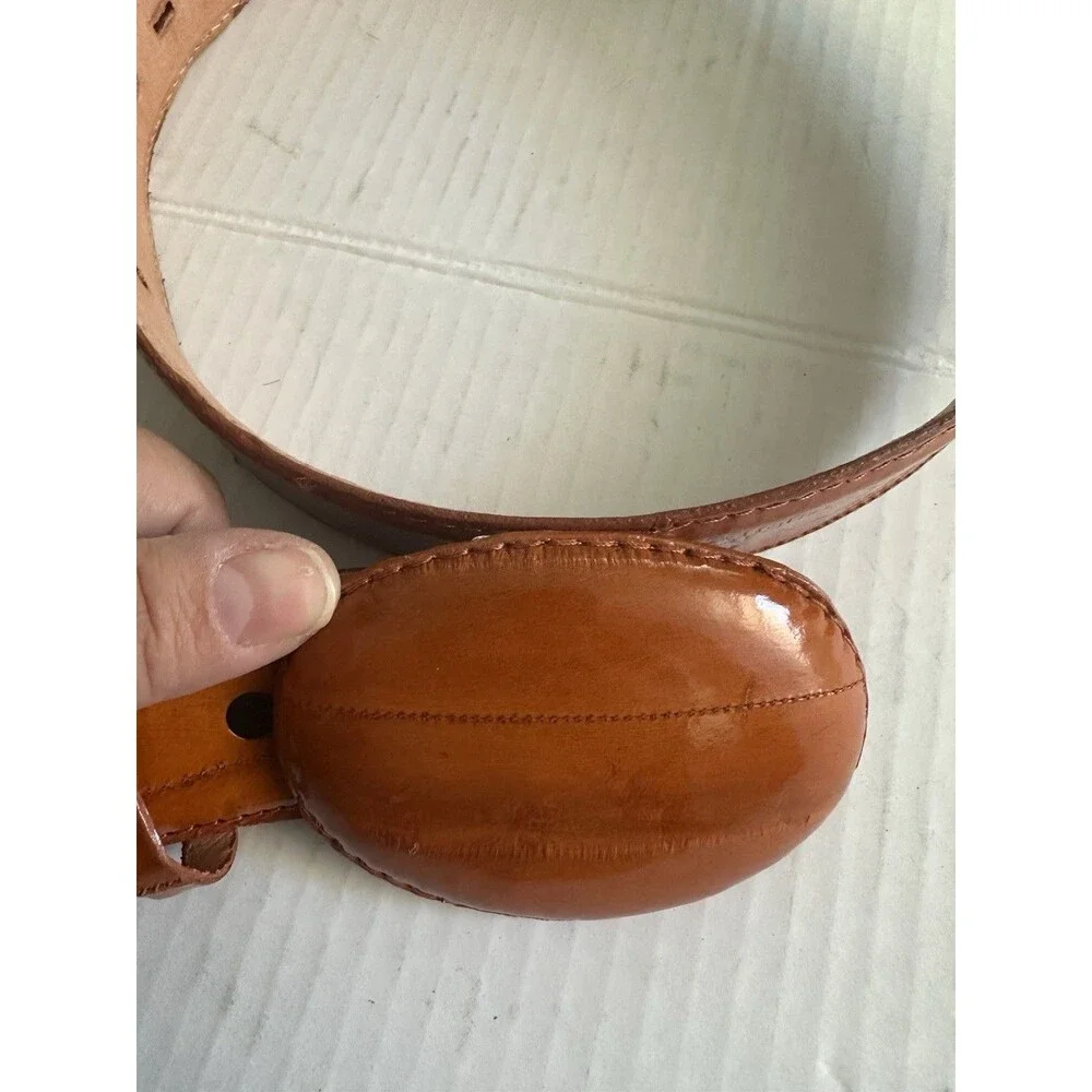 Eel Skin Cognac Western Men’s Belt 40 Rodeo Max